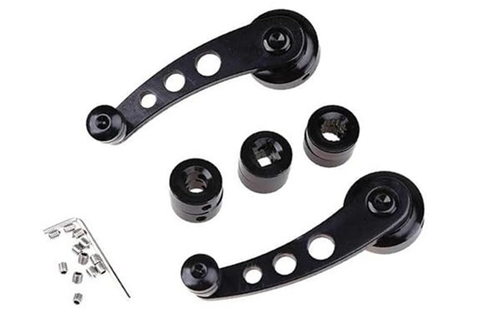 MEXWLOP 2Pcs Universal Auto Manuelle Fenster Hebe Kurbel Griff Wickler Lifter Riser Ersatz Auto Zubehör Auto-Innentürgriff(Black) von MEXWLOP