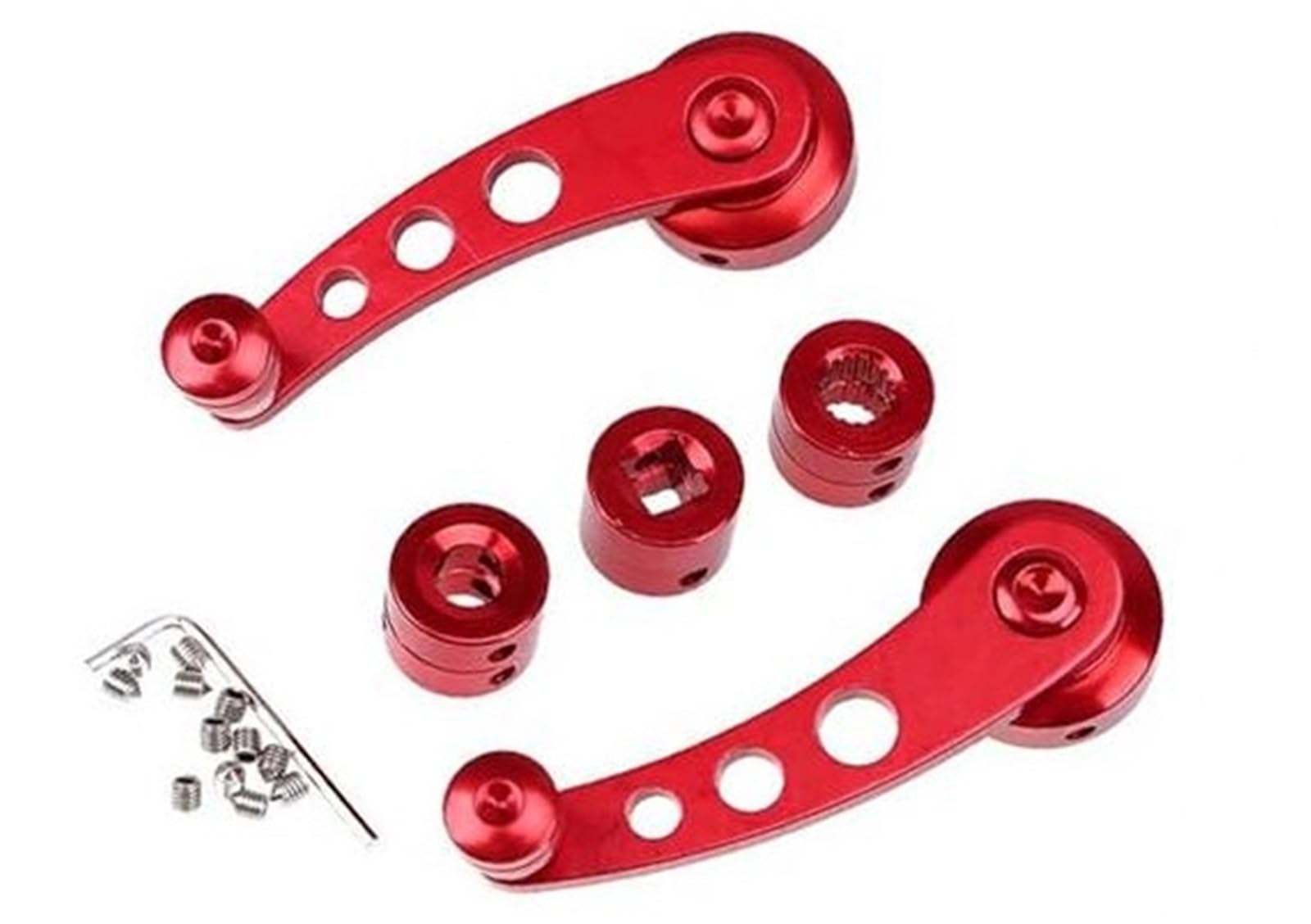 MEXWLOP 2Pcs Universal Auto Manuelle Fenster Hebe Kurbel Griff Wickler Lifter Riser Ersatz Auto Zubehör Auto-Innentürgriff(Red) von MEXWLOP