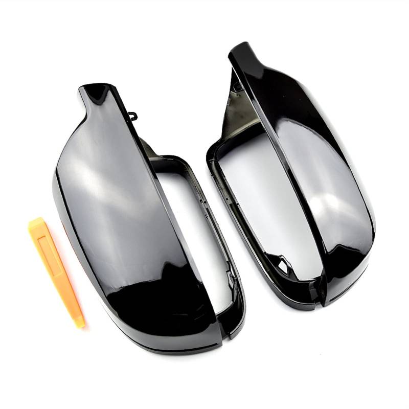 MEXWLOP 2pcs Rearview Mirror Side Covers Cap, for, A3 8P A4 A5 2011-2016 B8.5 ABS 8F0857527B 8F0857528B Austausch der Autospiegelabdeckung(Bright Black) von MEXWLOP