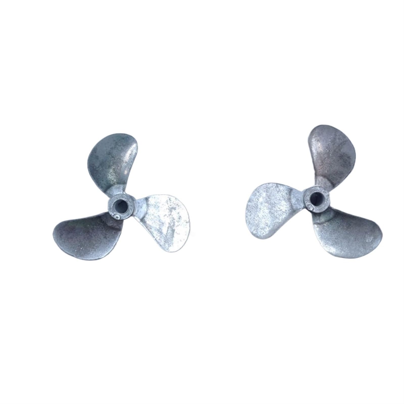 MEXWLOP 3-Blatt-Propeller aus Zinklegierung, vollständig eingetauchter Metallpropeller, CW-CCW-Paddel, for RC-Futterboot, elektrisches Köderboot, 4-mm-Schaft Präzisionspropeller aus Metall(1pc 44mm cw von MEXWLOP