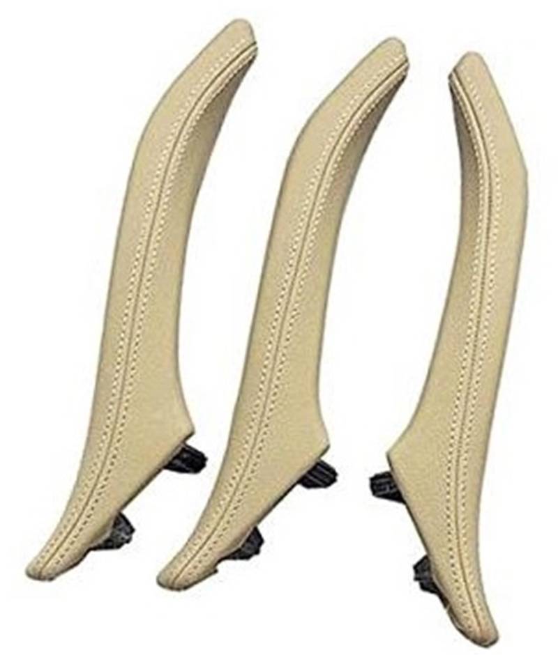 MEXWLOP 3 Stück Innentürgriff mit Ledergriffabdeckung, for, 5er F10 F11 520i 523i 525i 528i 535i Auto-Innentürgriff(Beige) von MEXWLOP