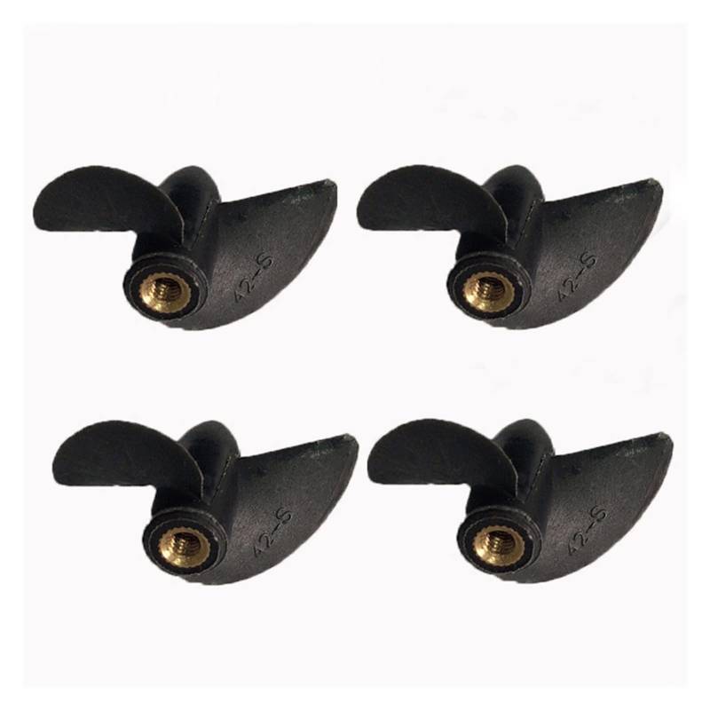 MEXWLOP 4 Stück M4 2-Blatt-Propeller mit Kupferkern, halbimprägniertes Nylon positiv/umgekehrt, for RC-Bootsmodelle Präzisionspropeller aus Metall(D39xP27.5mm Positive) von MEXWLOP