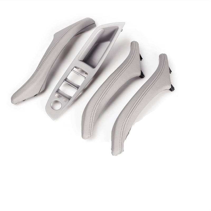 MEXWLOP 4-teiliges Auto-Styling-Innentürverkleidungs-Zuggriffleder, for, for F10 F11 F18 5er 2010 2011 2012 2013 2014 2015 2016 2017 Auto-Innentürgriff(Grey) von MEXWLOP