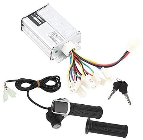 MEXWLOP 48V 1000W Elektro-Steuergerät-Set mit Gasgriff und Schlosszubehör, for E-Bike, Elektroroller, Elektro-Dreirad Controller für Elektroroller von MEXWLOP