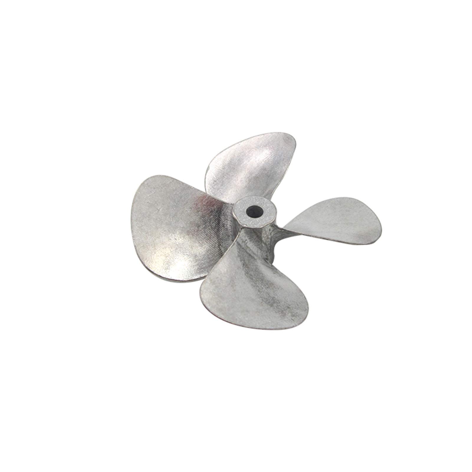 MEXWLOP 4x60mm Zinklegierung 4-Blatt-Propeller Volltauch-Metallpaddel CW CCW Ersatzteile, for RCFishing Bait Tug Boat Load Ship Präzisionspropeller aus Metall(1pair 5mm) von MEXWLOP