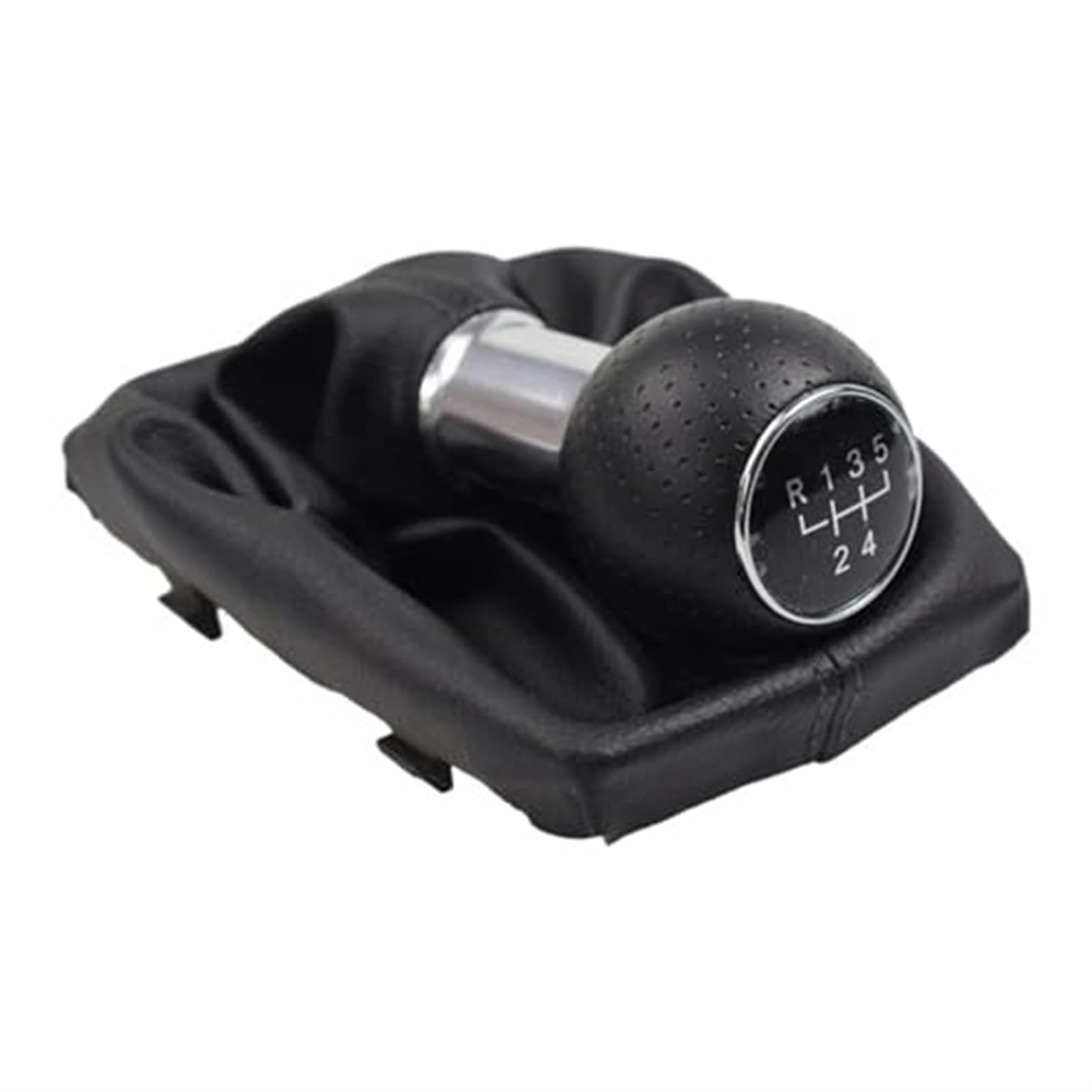 MEXWLOP 5 6-Gang-Schaltknauf-Abdeckung, for, A4 8E B6 B7 2000–2008, Handball-Leder-Gamaschenmanschette, Autozubehör Auto-Schaltknauf(Black R5 Speed-Black) von MEXWLOP