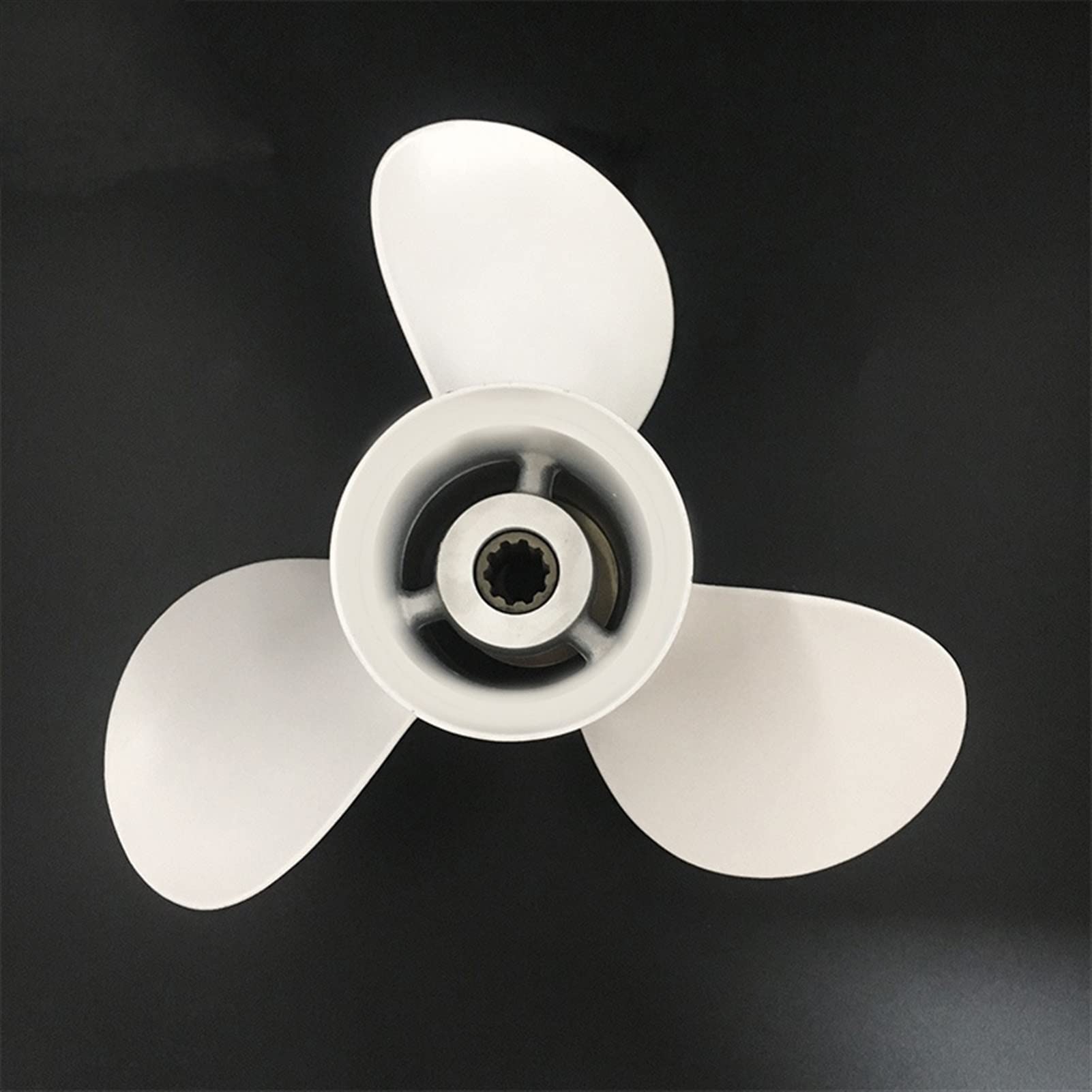 MEXWLOP Aluminium 10 Zahn Spline Motorteil Propeller 10 1/4x14, for Yamaha, for Außenbordmotor 20 PS 25 PS F25 PS 4-Takt 30 PS Präzisionspropeller aus Metall von MEXWLOP