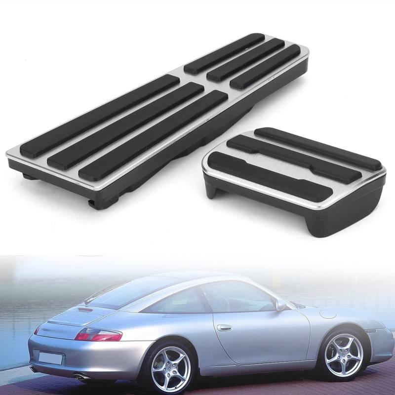 MEXWLOP Aluminium Kein Bohrer Kraftstoff Bremse at Pedal Abdeckung Pad Auto Zubehör Auto Teile, for Porsche, 911 718, for Panamera, Bremspedalabdeckung von MEXWLOP