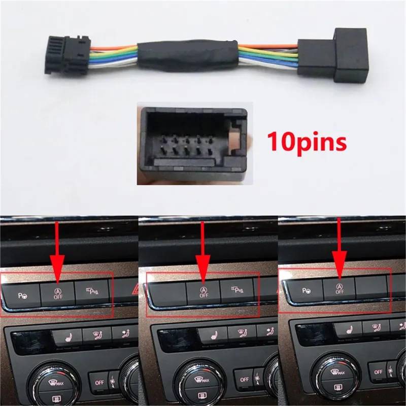 MEXWLOP Auto-Automatik-Stopp-Start-Motorsystem Aus Geschlossener Kontrollsensorstecker, for Seat, Leon MK3 2013 2014 2015 2016 2017 2018 2019 Auto-Start-Stopp-Sensor(10 Pins) von MEXWLOP