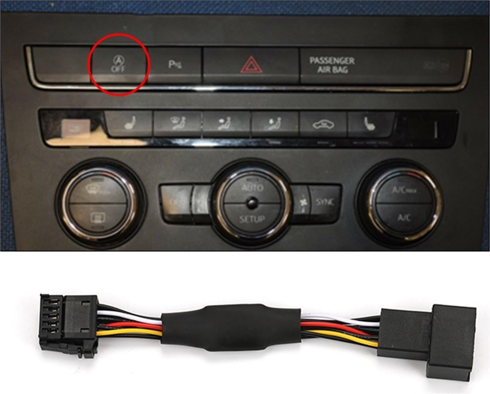 MEXWLOP Auto-Automatik-Stopp-Start-Motorsystem-Ausschaltgerät-Kontrollsensor, for Seat, ATE Leon 6-polig, SEAT Leon ATE 10-polig Auto-Start-Stopp-Sensor(Leon ATE 10pins 1) von MEXWLOP