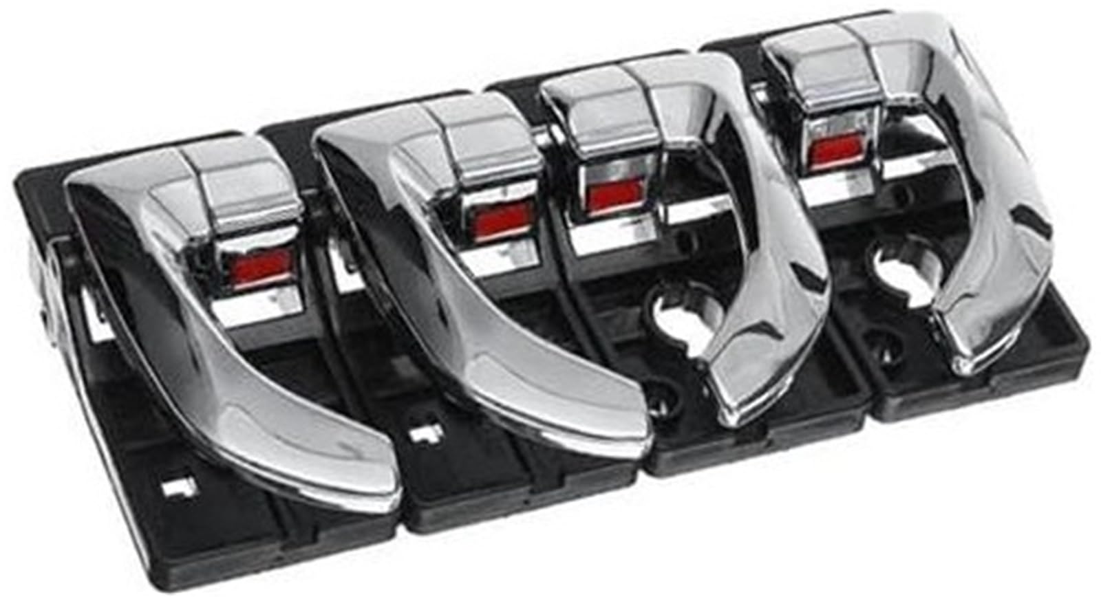 MEXWLOP Auto-Innentürinnengriff Links rechts Set Zubehör 82620-2Z02, for Hyundai, for Tucson 2005 2006 2007 2008 2009 Auto-Innentürgriff(Black 4pcs Chrome) von MEXWLOP