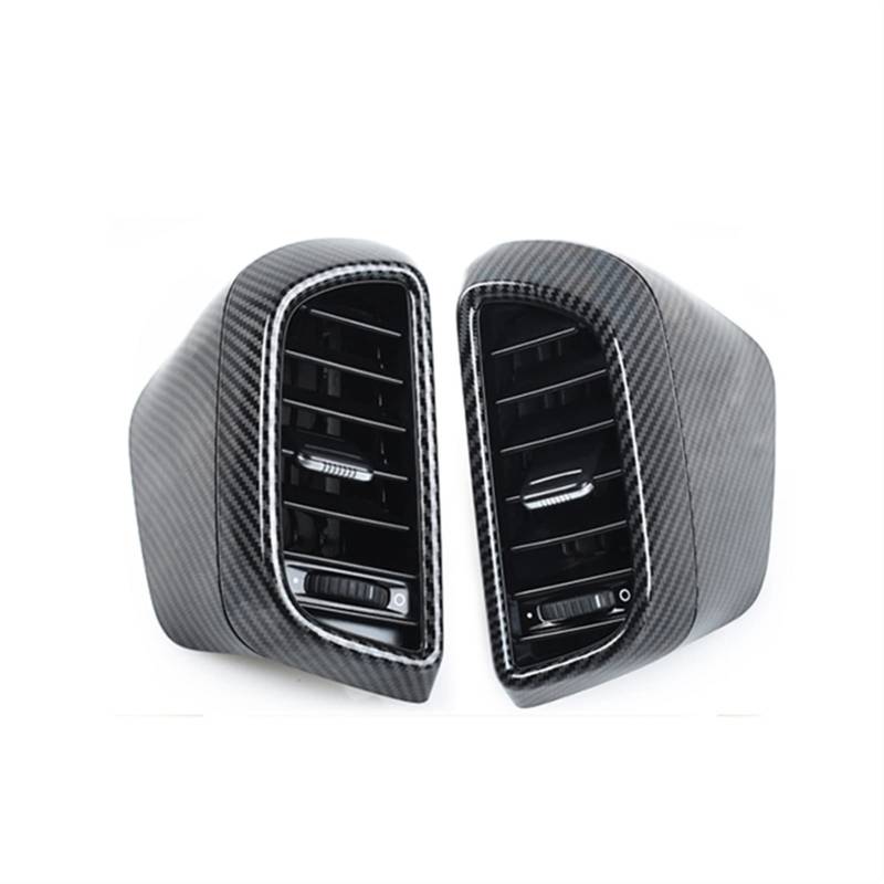 MEXWLOP Auto Klimaanlage A/C Air Vent Outlet Carbon Faser Outlet Vent, for Porsche, for Cayenne, 2011-2017 7P5819703 7P5819704 Steckdose für Fahrzeugklimaanlagen(Rear) von MEXWLOP