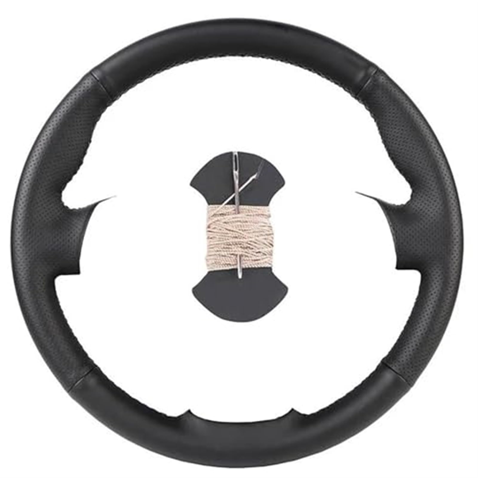 MEXWLOP Auto-Lenkradabdeckung, for Opel, Astra 2004–2009, for Zafira, for Signum 2005, for Vectra, Leder-Lenkradhülle Auto-Lenkradabdeckung(Black Beige) von MEXWLOP