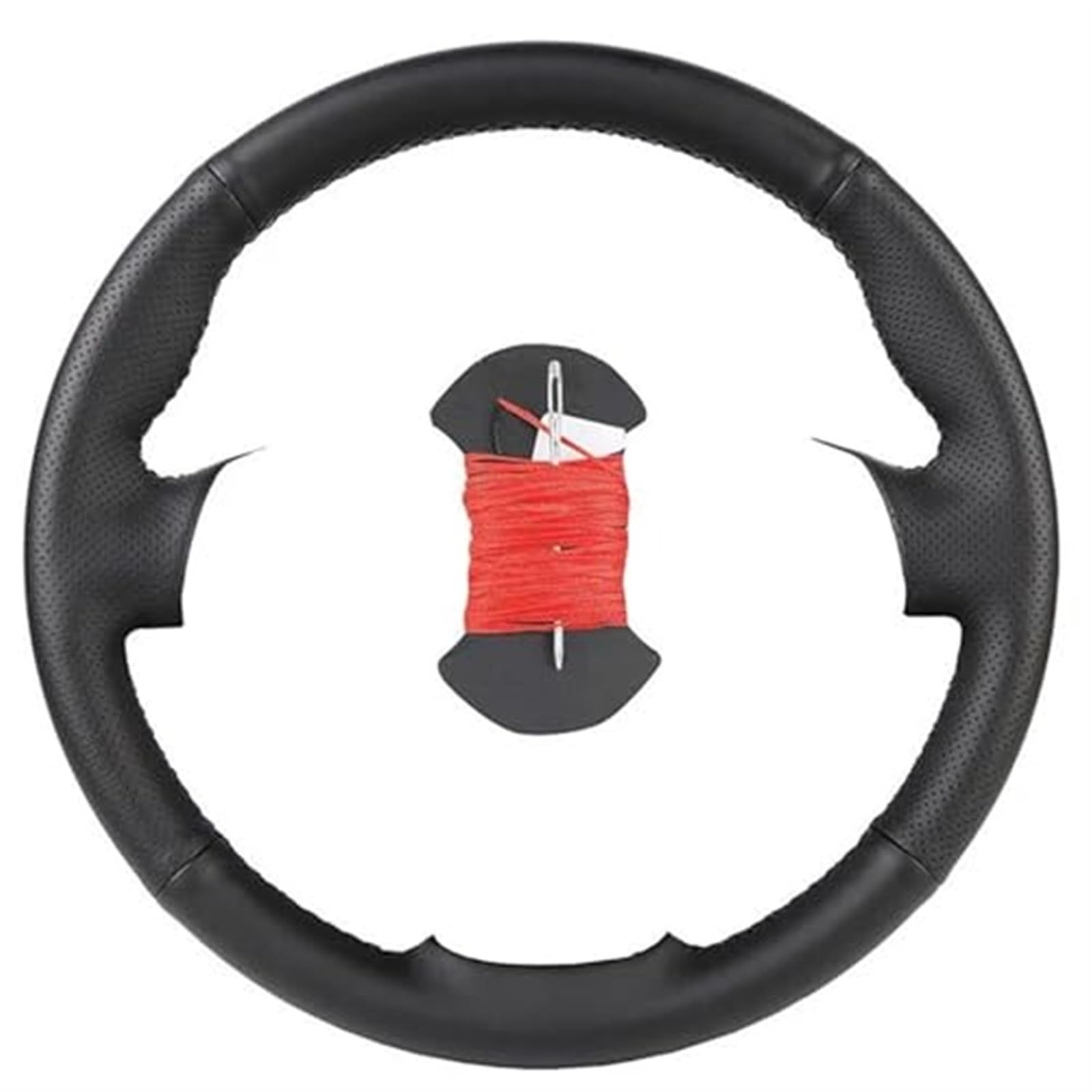 MEXWLOP Auto-Lenkradbezug, for Mercedes-Benz, W204 C-Klasse 2007 2008 2009 2010 C280 C230, Kunstleder-Lenkradbezug Auto-Lenkradabdeckung(Black Red) von MEXWLOP