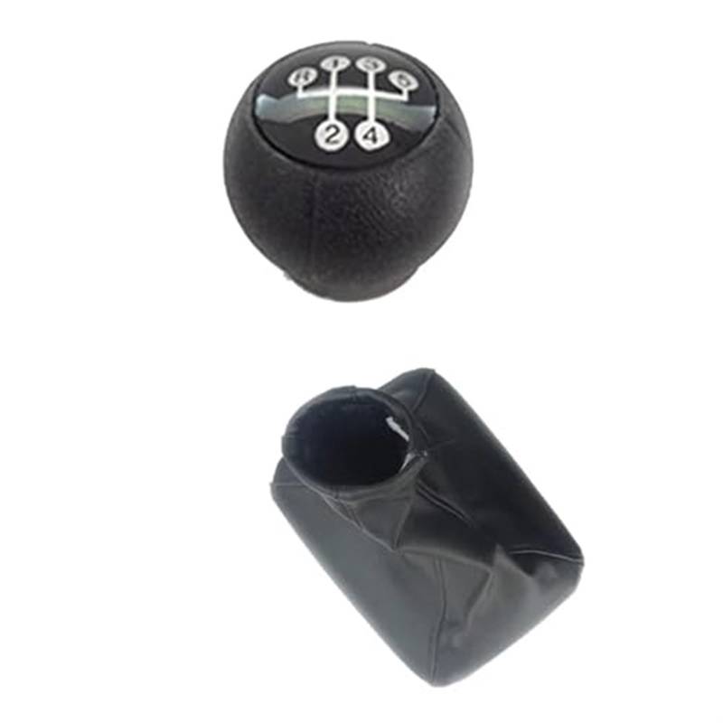 MEXWLOP Auto-Schaltknauf-Hebel-Gamaschenmanschettenabdeckung, for Vauxhall, for Opel, MERIVA A 2003-2010 Schaltknauf-Gamaschenmanschette Schaltknauf(Black Gear knob and Boot) von MEXWLOP