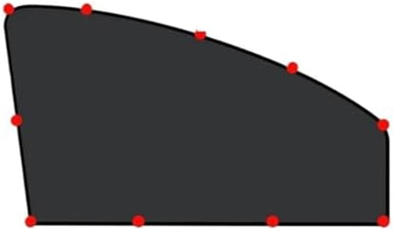 MEXWLOP Auto-Sonnenschutz, 1 Stück, 2 Stück, seitlicher Sonnenschutz fürs Auto, universeller Sonnenschutz fürs Autofenster, 10 magnetische Saugnäpfe, wärmeisolierende Stoffabdeckung, Sonnenschutz for von MEXWLOP