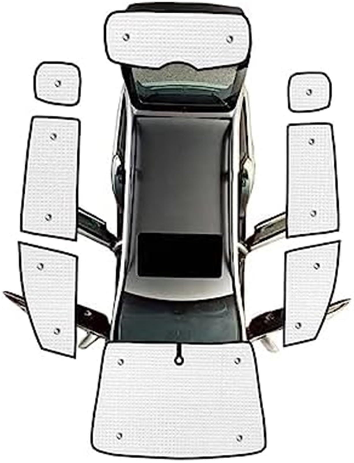 MEXWLOP Auto-Sonnenschutz, Auto-Voll-Sonnenblenden, UV-Schutz, Sonnenschutzabdeckungen for Autofenster, for Mazda, 5, for Mazda, 5 CR 2004 2005 2006 2007 2008 2009 2010, Autofensterblenden (hinten) So von MEXWLOP