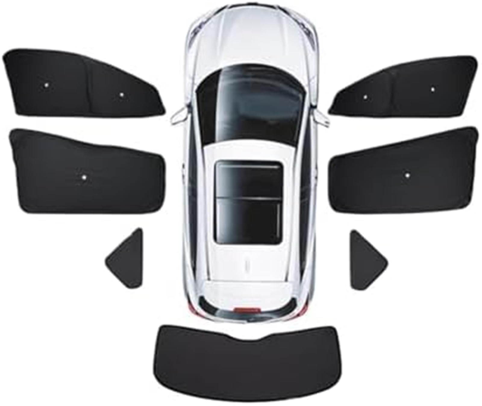 MEXWLOP Auto-Sonnenschutz, Sichtschutz mit Saugnapf, for Tesla, for Modell 3 YSX 2023 2022, Sonnenschutz for Seitenfenster, Jalousie, Beschattung der Windschutzscheibe, Autofensterrollos (M3 hinteres von MEXWLOP