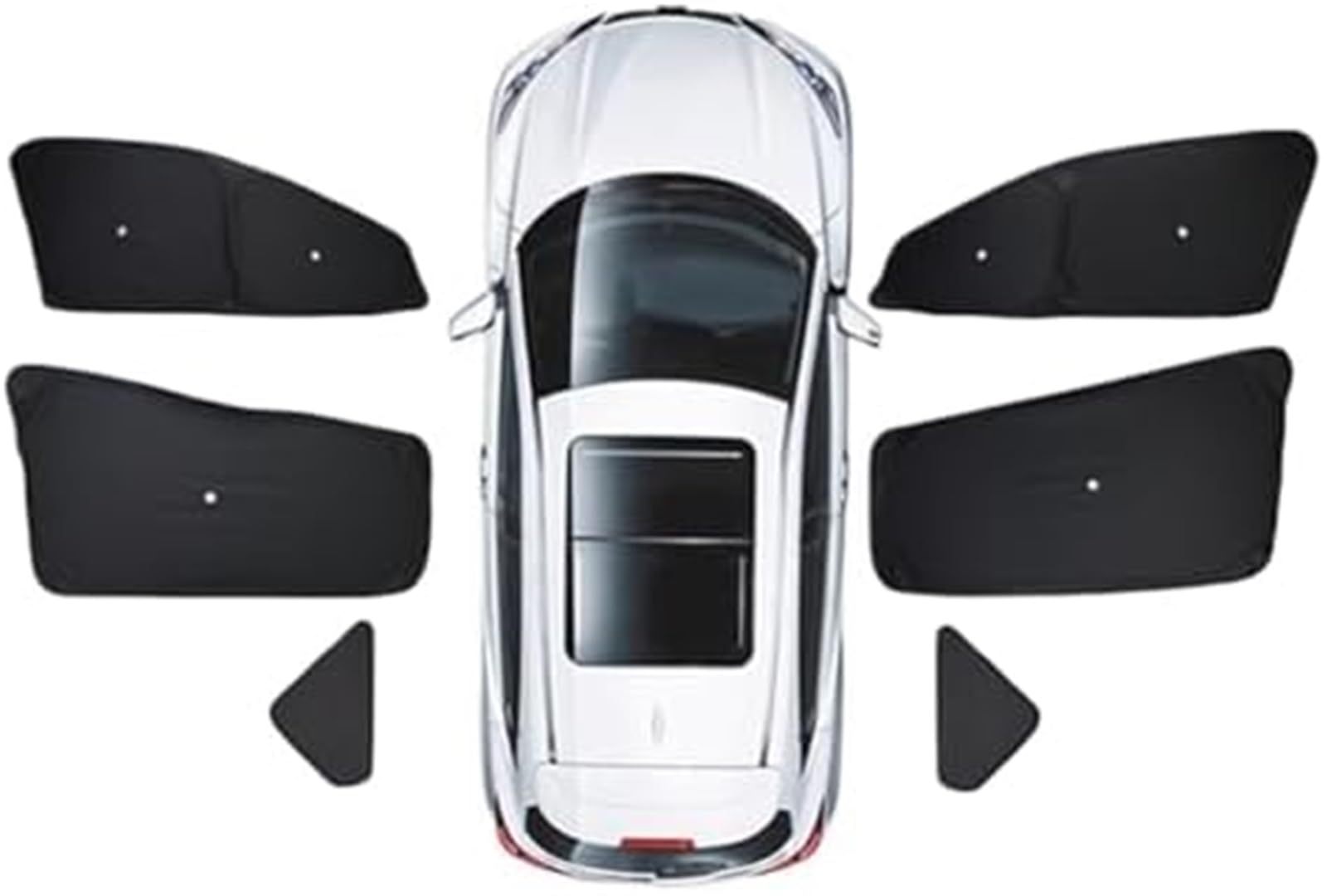 MEXWLOP Auto-Sonnenschutz, Sichtschutz mit Saugnapf, for Tesla, for Modell 3 YSX 2023 2022, Sonnenschutz for Seitenfenster, Jalousie, Beschattung der Windschutzscheibe, Autofensterrollos (M3 hinteres von MEXWLOP