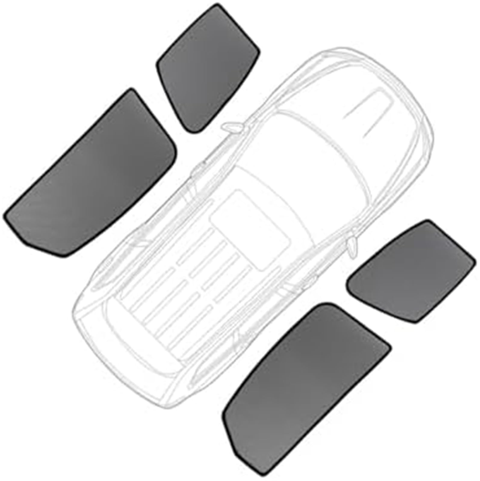 MEXWLOP Auto-Sonnenschutz, for, 3er E90 E 90 2005 2006 2007 2008 2009 2010 2011 2012, magnetischer Auto-Sonnenschutz, Visier, Windschutzscheibenrahmen, Vorhang, Seitenfenster, Sonnenschutz, Autofenst von MEXWLOP