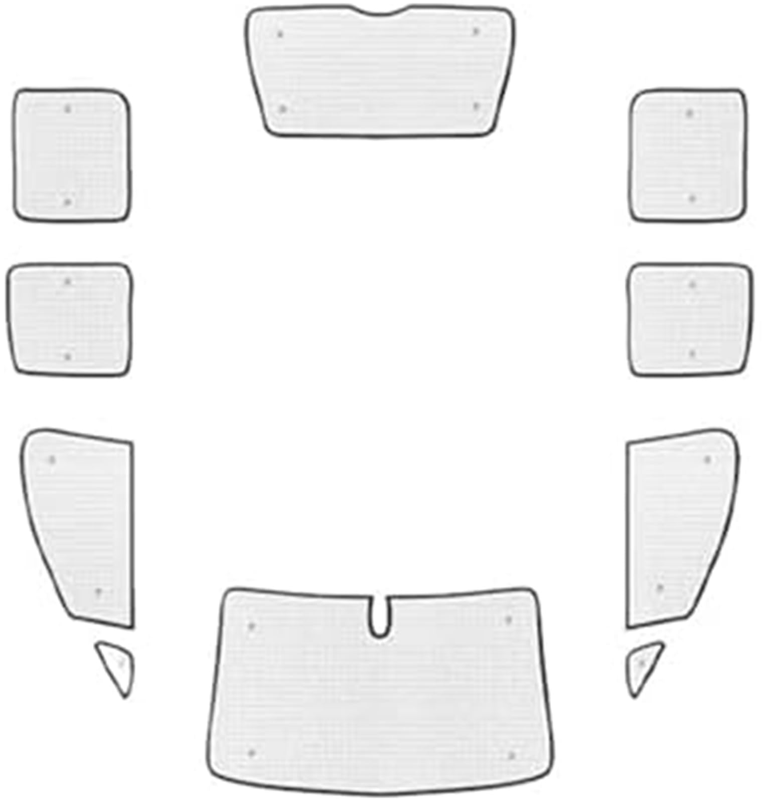 MEXWLOP Auto-Sonnenschutz, for VW, for Caddy, 2K, for Maxi 2003-2019 2010 2011 2012 2013 Auto-Voll-Sonnenblendenschutz Fenster-Sonnenblenden-Sonnenschutzabdeckung Zubehör Autofenster-Sonnenschutz (All von MEXWLOP