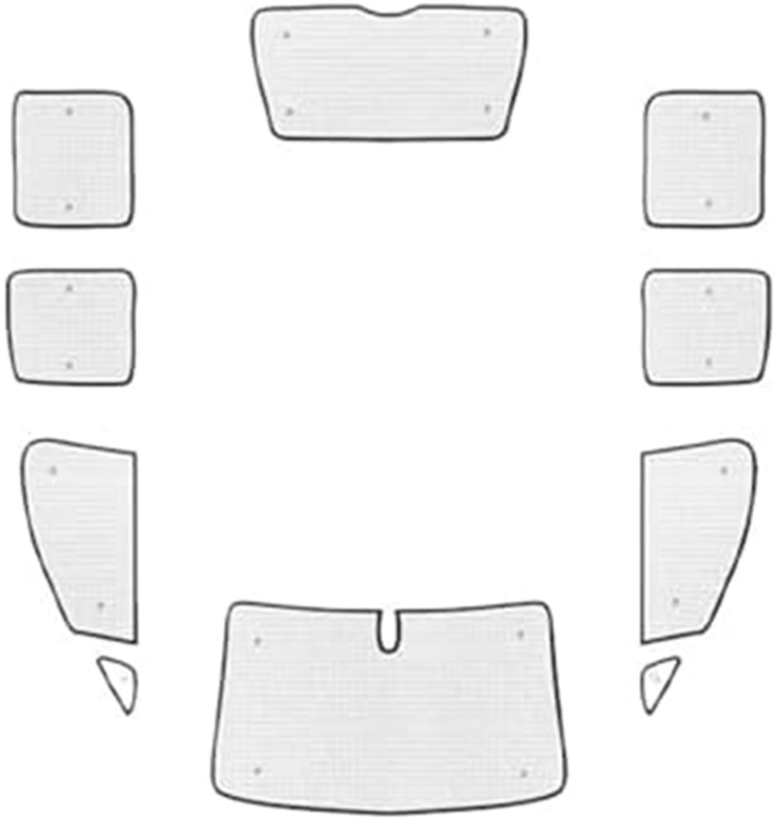 MEXWLOP Auto-Sonnenschutz, for VW, for Caddy, 2K, for Maxi 2003-2019 2010 2011 2012 2013 Auto-Voll-Sonnenblendenschutz Fenster-Sonnenblenden-Sonnenschutzabdeckung Zubehör Autofenster-Sonnenschutz (All von MEXWLOP