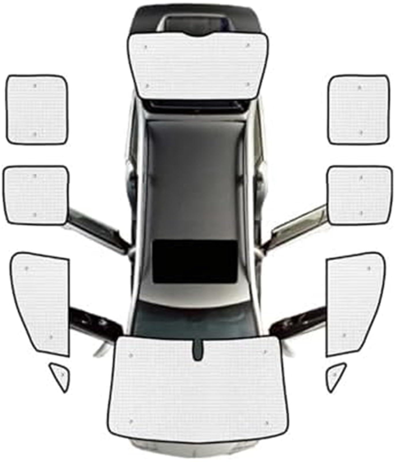 MEXWLOP Auto-Sonnenschutz, for VW, for Caddy, 2K, for Maxi 2003-2019 Auto-Vollfenster-Sonnenschutz Anti-UV-Autofenster-Visier-Sonnenschutzabdeckungen Zubehör Autofenster-Sonnenschutz (Heckscheibe) Son von MEXWLOP