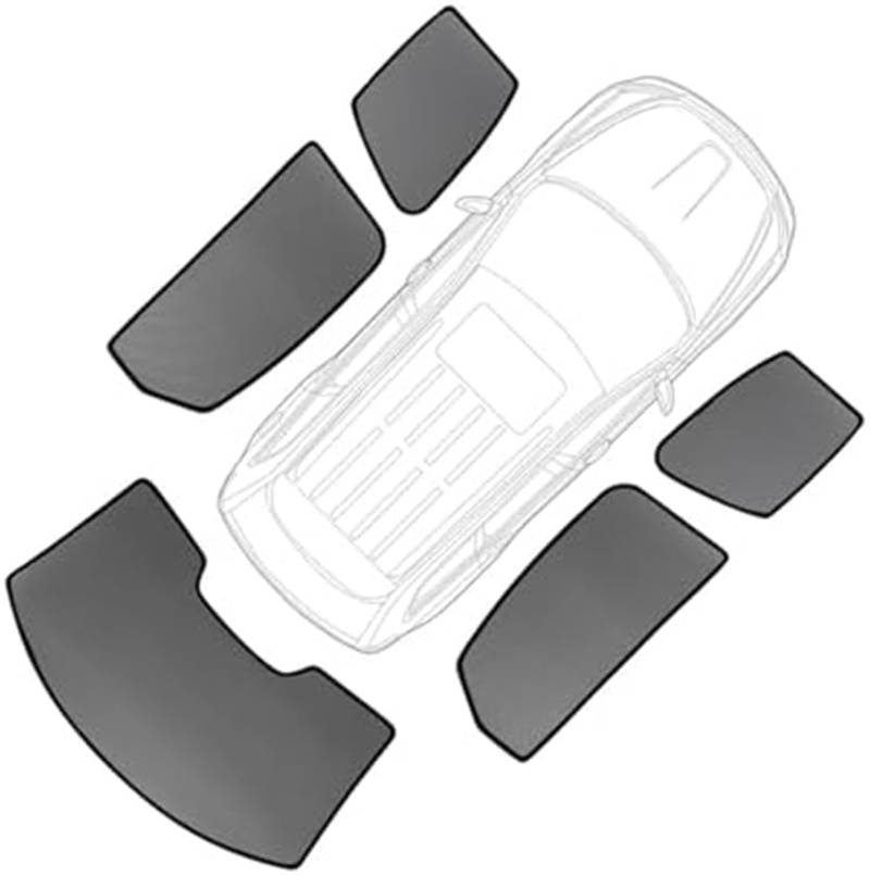 MEXWLOP Auto-Sonnenschutz, magnetisch, for Kia, for K5, for Optima Sedan 2016 2017 2018 2019 2020, Sonnenschutz for Seitenfenster (hintere Windschutzscheibe) Sonnenschutz für Autos(Black 5pcs) von MEXWLOP