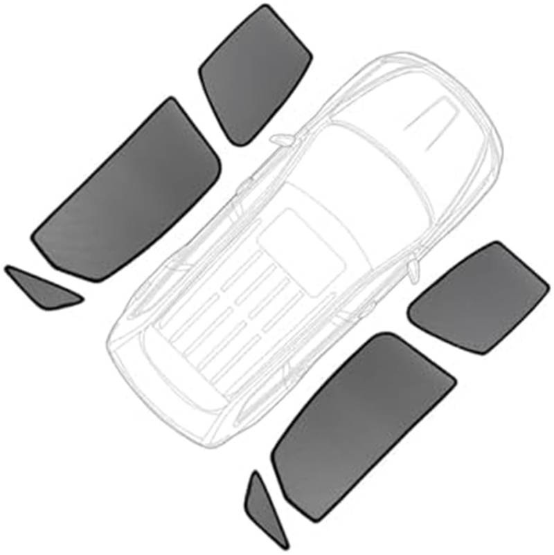 MEXWLOP Auto-Sonnenschutz, magnetisch, for Windschutzscheibenrahmen, Vorhang, Seitenfenster, Sonnenschutz for Outlander 2022 2023 2024, Autofenster-Sonnenschutz (hinten dreieckig) Sonnenschutz für Aut von MEXWLOP