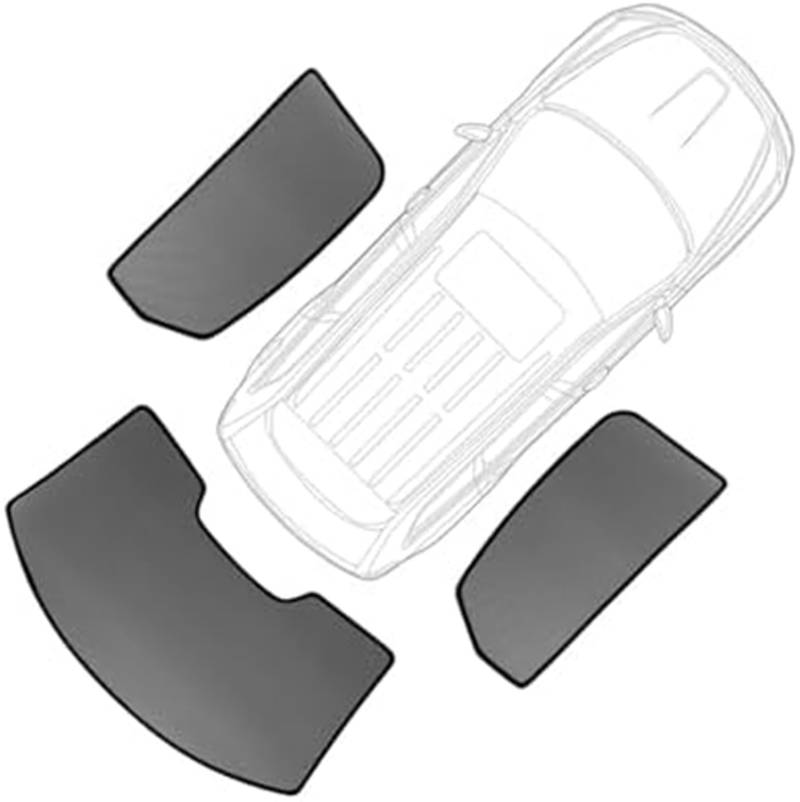 MEXWLOP Auto-Sonnenschutz, magnetisch, for die Windschutzscheibe, Seitenfenster, for Mazda, 3 Sport Schrägheck 2019 2020 2021 2022 2023 2024 (2 Stück Heckscheiben) Sonnenschutz für Autos(BLACK 3Pcs Re von MEXWLOP