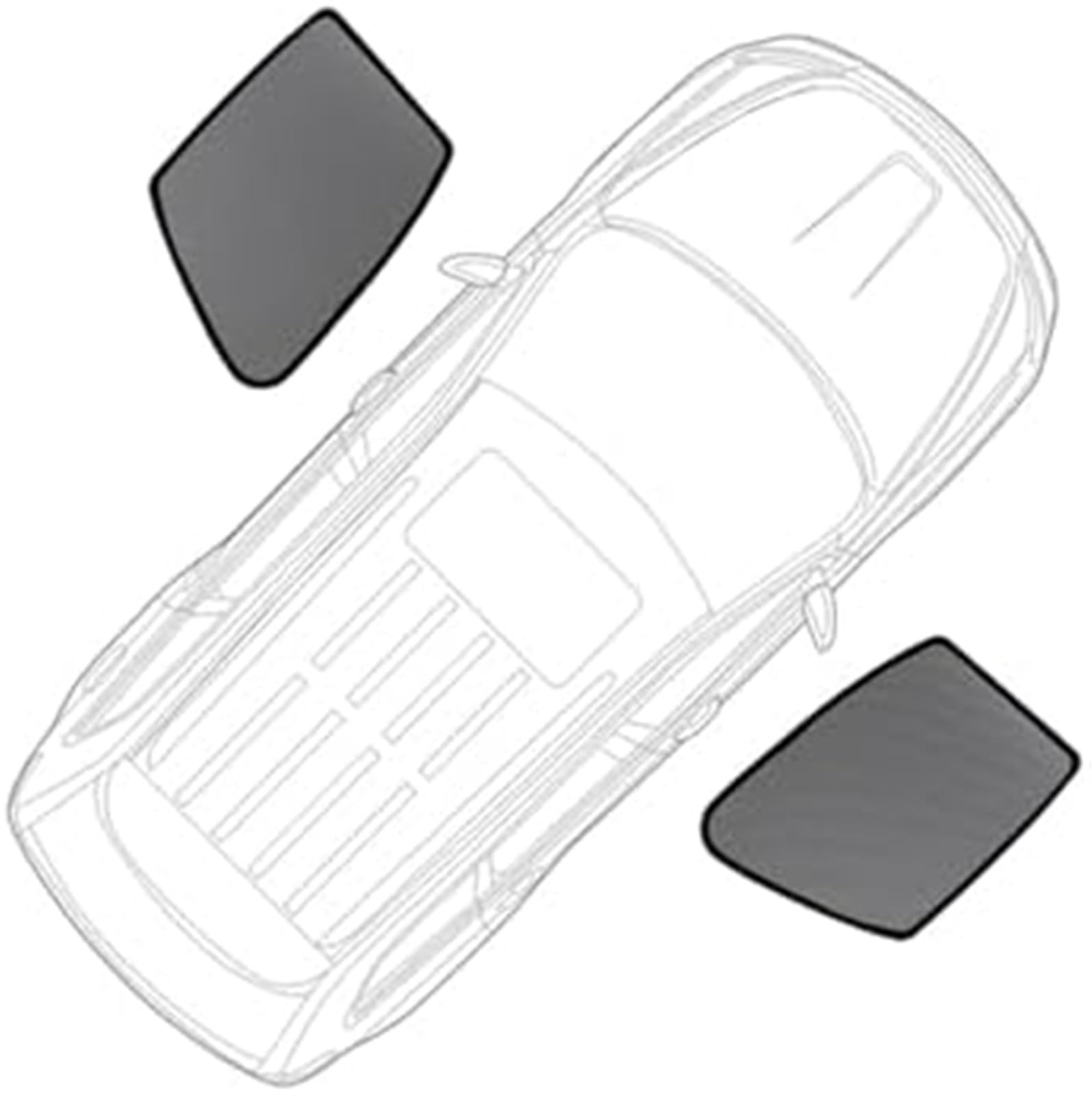 MEXWLOP Auto-Sonnenschutz, magnetisch, for die Windschutzscheibe, for Jeep Renegade BU 2015–2020, 2021, 2022, 2023, 2024, Autofenster-Sonnenschutz (3-teilige Heckscheibe) Sonnenschutz für Autos(Black von MEXWLOP