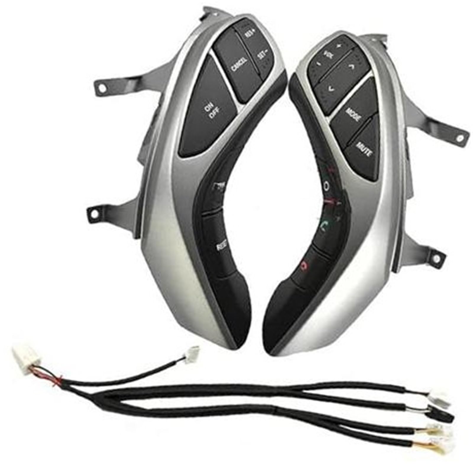 MEXWLOP Auto-Tempomat-Taste, for Hyundai, I30, for Elantra, 2012 2013 2014 2015, Auto-Lenkrad-Taste, Audio-Telefon, Bluetooth, Tempomat-Autoschalter Lenkradschalter-Tastensatz(Black 12pin 1) von MEXWLOP