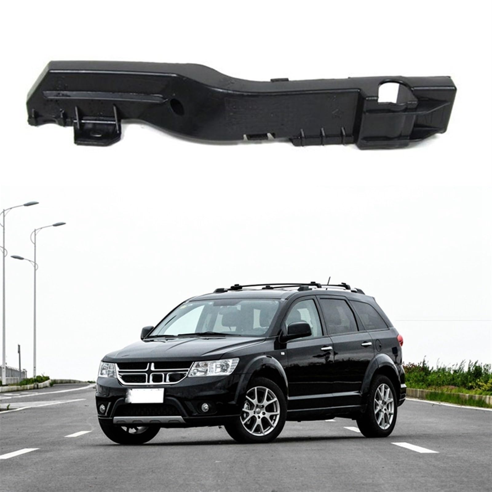 MEXWLOP Auto rechte vordere Stoßstangenhalterung, vorderer Stoßstangen-Stützrahmen, geeignet, for Dodge, Journey 2009–2020, 5178410AD, 5178411AD Auto-Stoßstangenhalterung von MEXWLOP