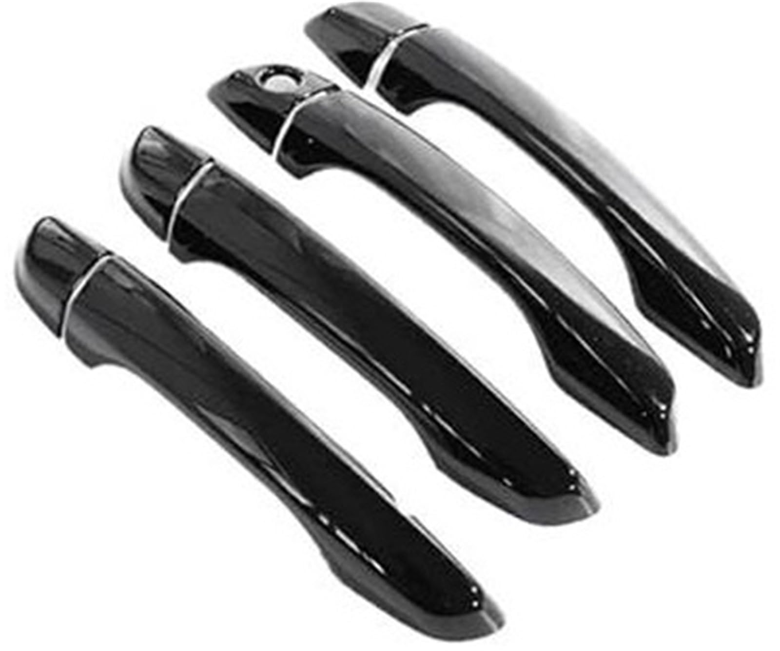 MEXWLOP Autoaußenseite vorne Links, for Opel, for Mokka 2021 2022 2023 Autochrom-Türgriff Luxuriöses Äußeres Auto-Styling Kratzfestes Zubehör Autotürgriffabdeckung(Black Metallic Blcak 4pcs) von MEXWLOP