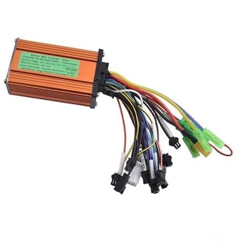 MEXWLOP Bürstenloser Controller aus Aluminium, kompakter bürstenloser Controller mit 6 MOS-Röhren, for Elektroroller EBike 36 V/48 V/52 V 350 W Leistungsabgabe Controller für Elektroroller von MEXWLOP