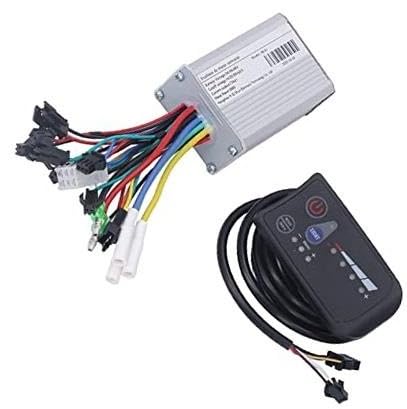 MEXWLOP Controller- und Anzeigeset, 350-W-Elektrofahrrad-Controller mit Zubehör for LED-Anzeigefelder, for die Ausrüstung von Elektrorollern Controller für Elektroroller(Black 24V) von MEXWLOP