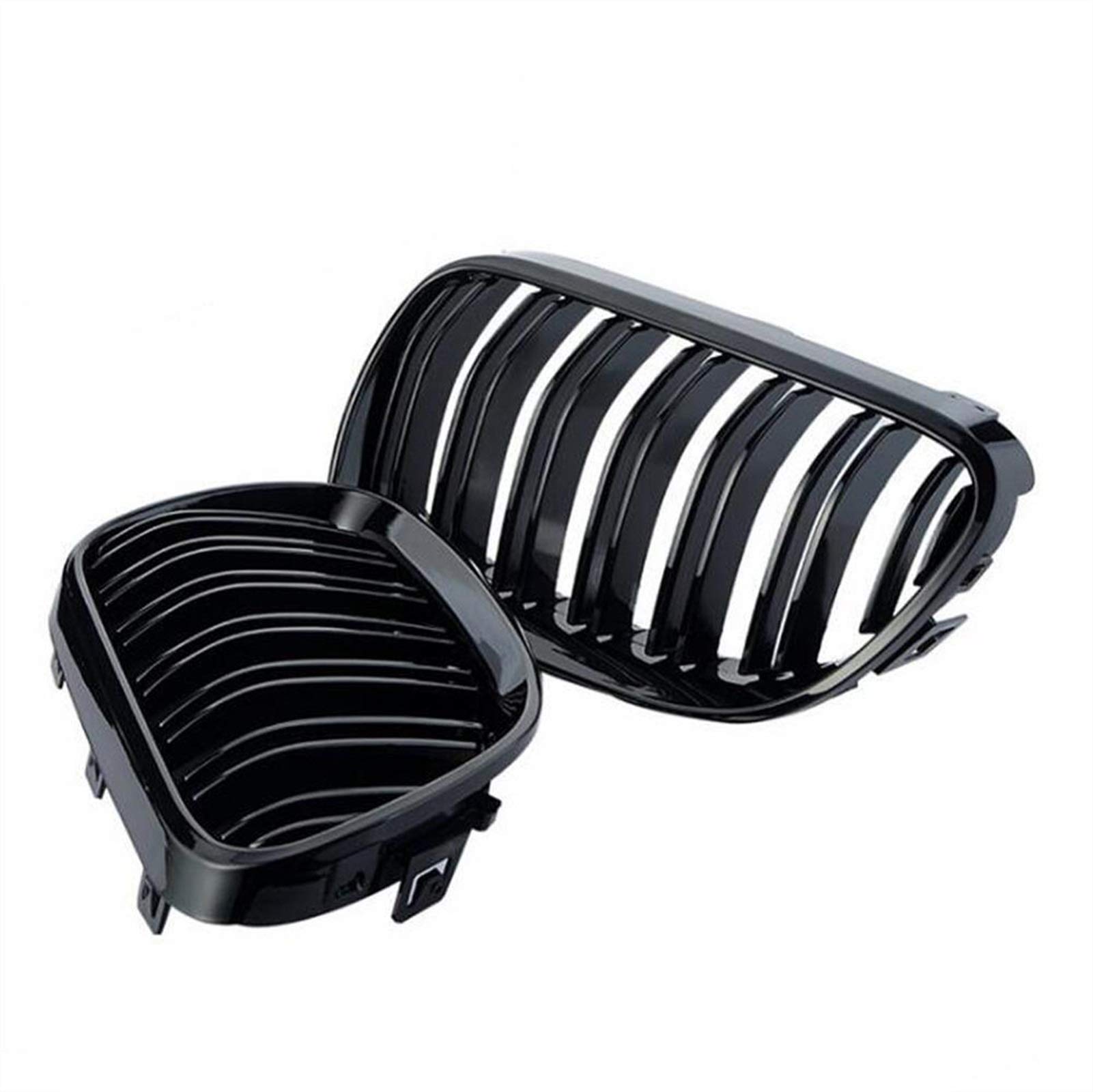 MEXWLOP Frontgrill, for, for E92 E93 320I 328i 335i 2-Türer 2010 2011 2012, Auto-Styling, glänzend schwarz, Dual Line Auto-Frontgrill von MEXWLOP