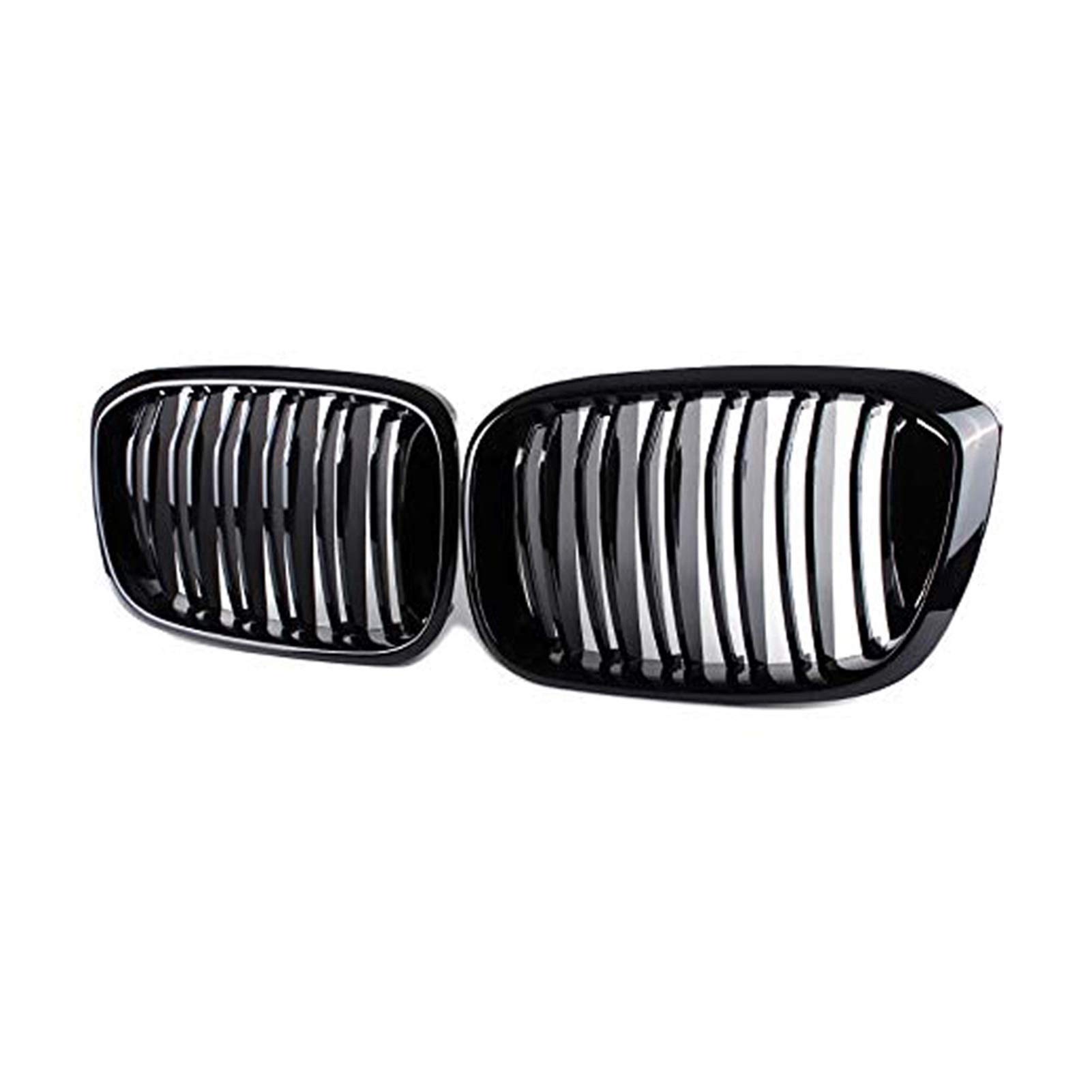 MEXWLOP Glänzend schwarzer Frontgrill im Lamellenstil, for, for X3 G01 X4 G02, for X3 25i 28i, for X4 25I 30I Auto-Frontgrill von MEXWLOP