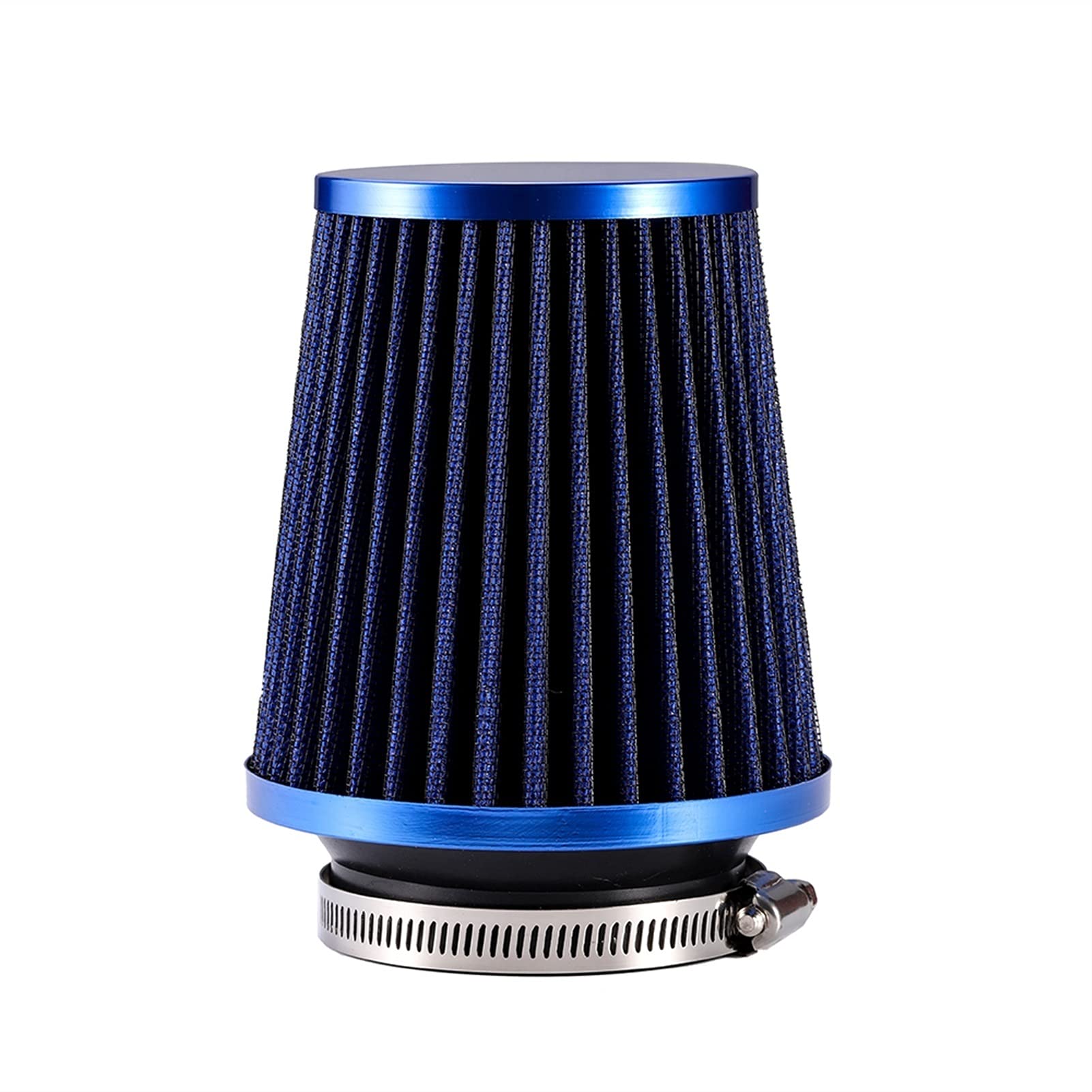 MEXWLOP Kaltluftfilter Universal Auto Rundkegel High Flow Waschbarer Turbo Luftfilter 76mm/3 Zoll Hochleistungs-Autozubehör Auto-Klimaanlagenfilter(Blue) von MEXWLOP