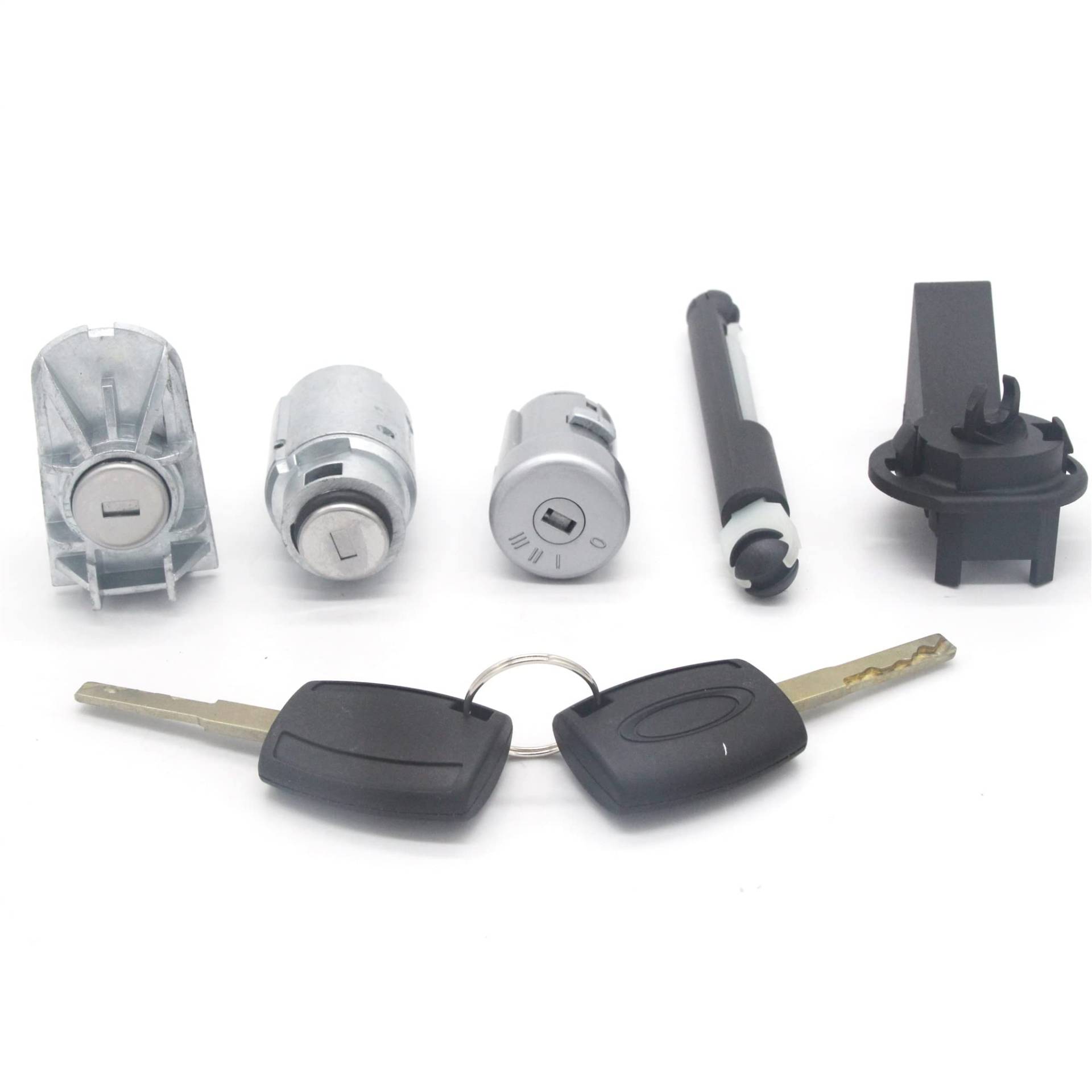 MEXWLOP Kompletter Schlosssatz, Zündschloss, Türschloss, for Ford, for Focus, MK2 II 2004–2012 C-MAX KUGA Türschließzylinder-Set mit Schlüssel(Lock Set) von MEXWLOP