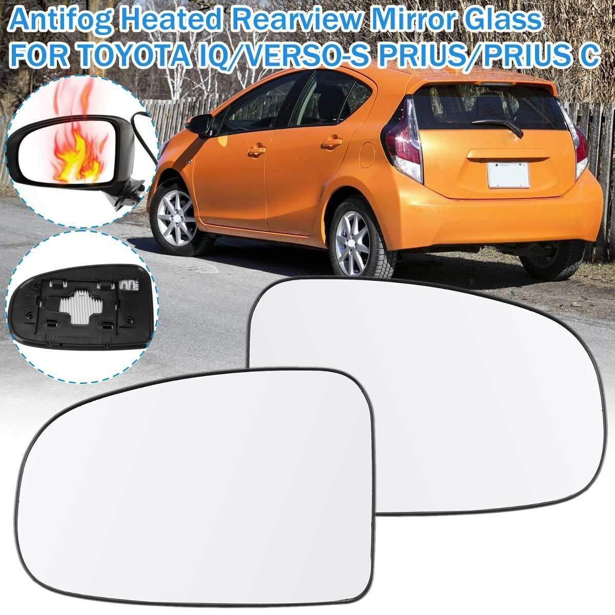 MEXWLOP Links/Rechts Auto Antifog Beheizter Rückspiegel Glas Außenspiegel IQ Verso-S Prius Prius C Austausch des Spiegelglases(Pair) von MEXWLOP