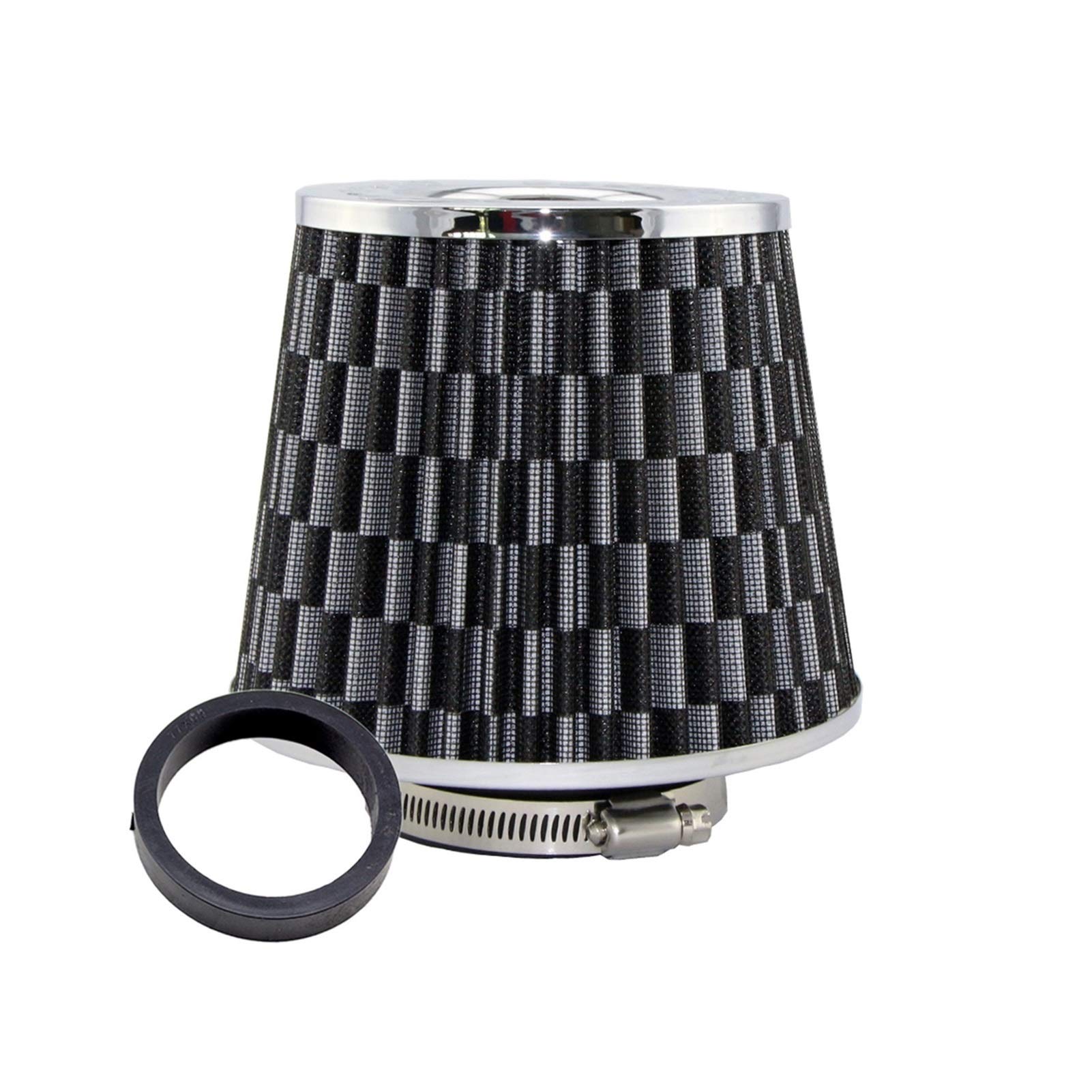 MEXWLOP Luftfilter Auto 65 76mm Ersatz Luftfilter Universal Sport Kaltlufteinlassfilter Leistung Autoteile Auto-Klimaanlagenfilter(Carbon 65mm) von MEXWLOP