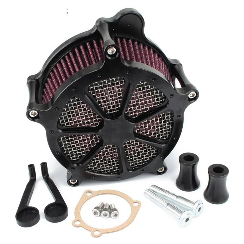 MEXWLOP Luftfilter CNC-Luftreiniger-Ansaugfilter-Kits for Harley Dyna FXR 1993-2017 Touring Road King Softail Breakout FXST FXSB FXDL Lufteinlassfilter für Motorräder von MEXWLOP