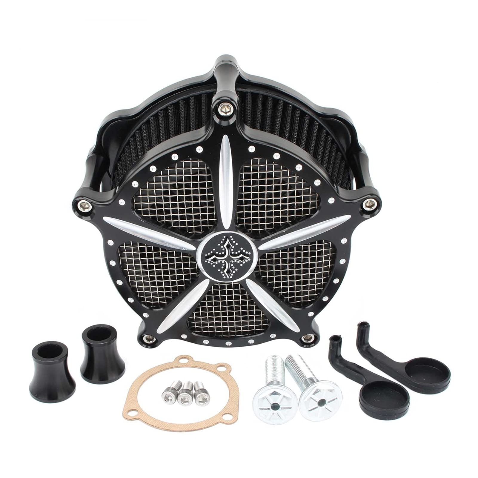 MEXWLOP Luftfilter Contrast Cut Venturi Luftfilter Filter CNC Kits, for Harley, Sportster Iron 883 48 Seventy Two 72 Filtre Lufteinlassfilter für Motorräder(D) von MEXWLOP