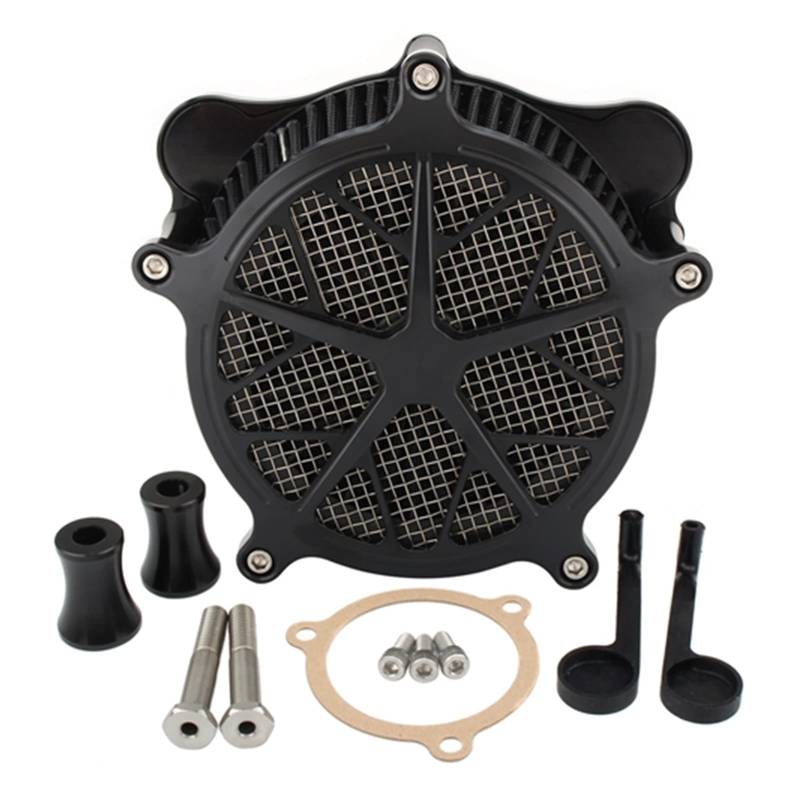 MEXWLOP Luftfilter-Kit for Harley, Touring-Luftansaugfilter Electra Glide Road King Tri Glide 2008-2016 Dyna Fat Bob Softail 2016-2017 Lufteinlassfilter für Motorräder(D) von MEXWLOP