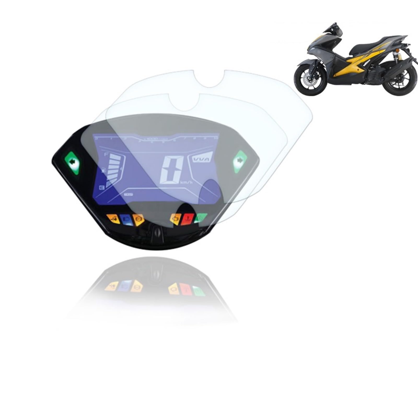 MEXWLOP Motorrad-Cluster-Kratzschutzfolie, Display-TPU-Schutz, for Yamaha NVX 155 NVX155 Aerox 155 Aerox155 Zubehör Motorrad-Armaturenbrett-Displayschutz von MEXWLOP