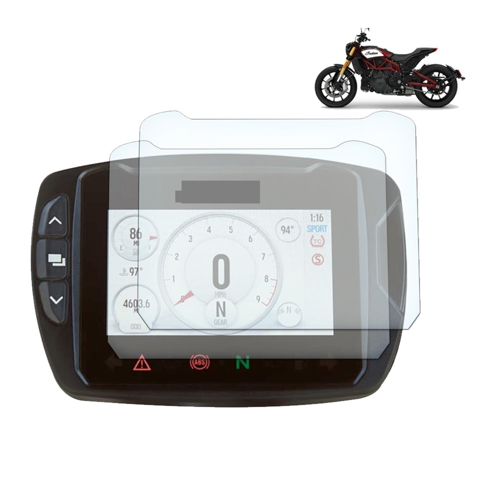 MEXWLOP Motorrad-Cluster-Kratzschutzfolie, Displayschutzfolie, for Indian FTR 1200S 1200 S 2019 2020 Armaturenbrett-Displayschutz von MEXWLOP