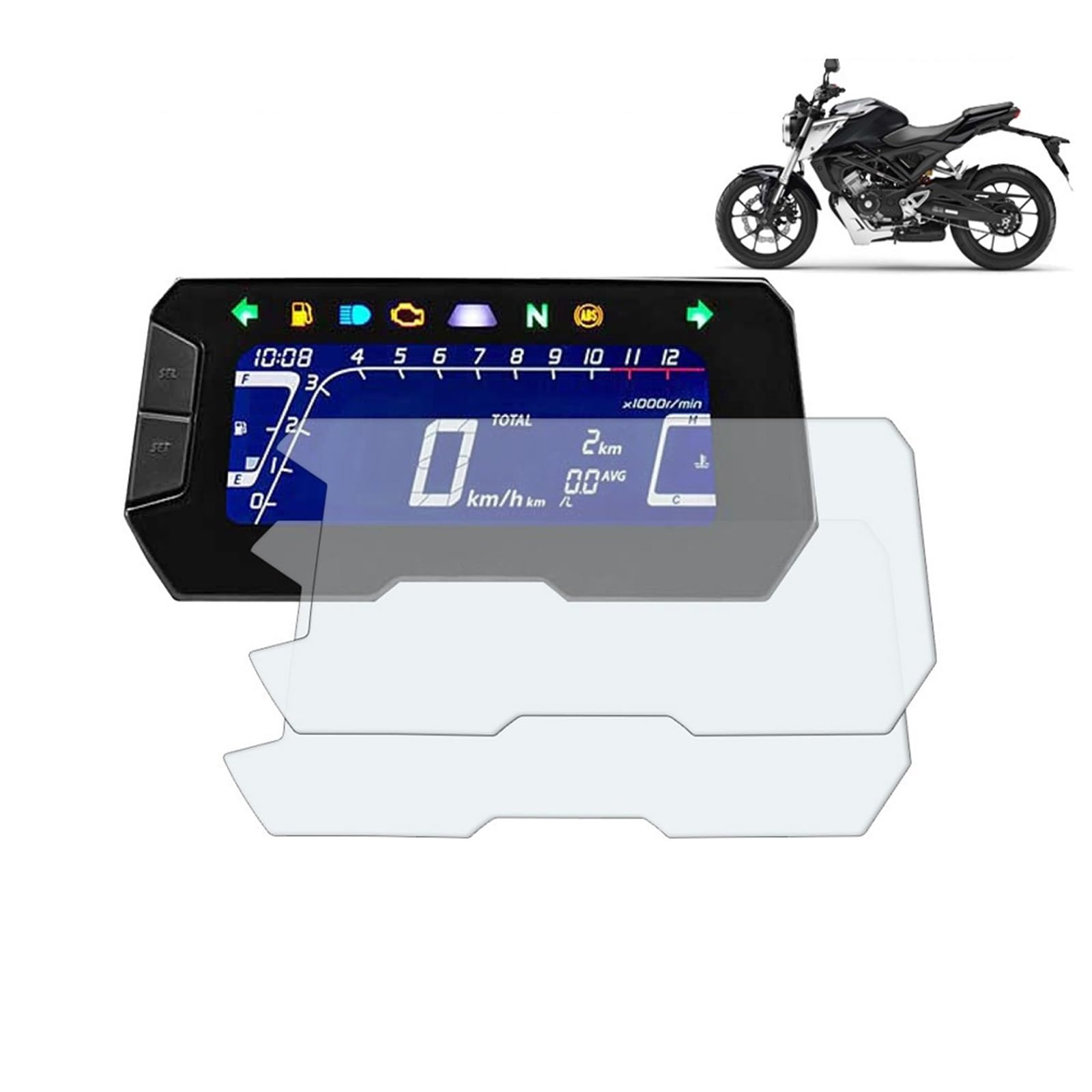 MEXWLOP Motorrad-Cluster-Kratzschutzfolie Displayschutzfolie for CB125 CB125R CB150 CB250R CB300R CB 125 R 2018 2019 2020 Armaturenbrett-Displayschutz von MEXWLOP