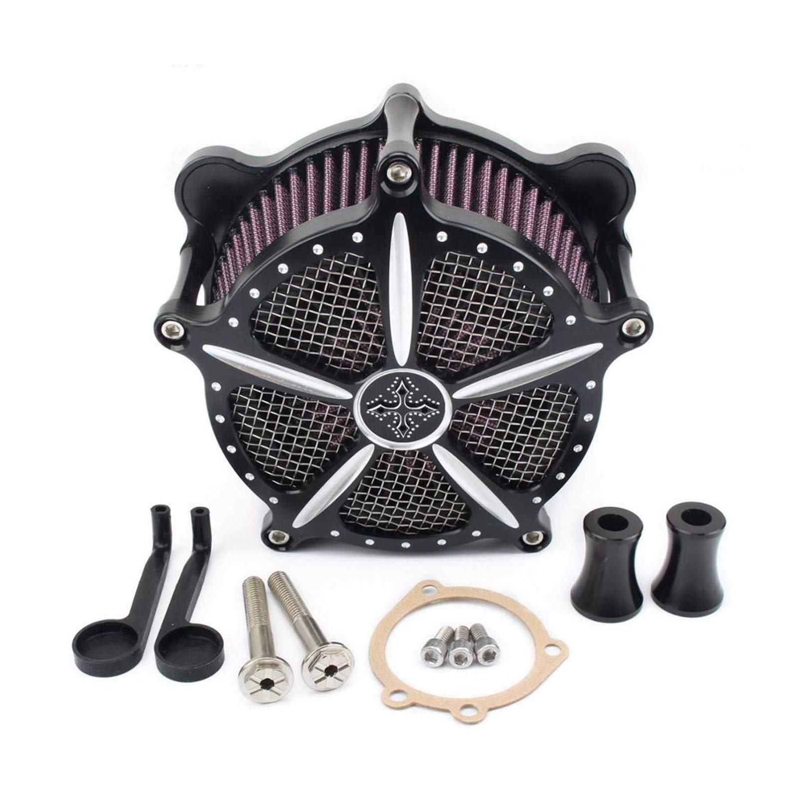 MEXWLOP Motorrad-Luftfilter Cross Crafts Luftfilter-Ansaugsystem, for Harley, Touring Road Glide Dyna FXR Softail Filtre A Air Moto Lufteinlassfilter für Motorräder von MEXWLOP