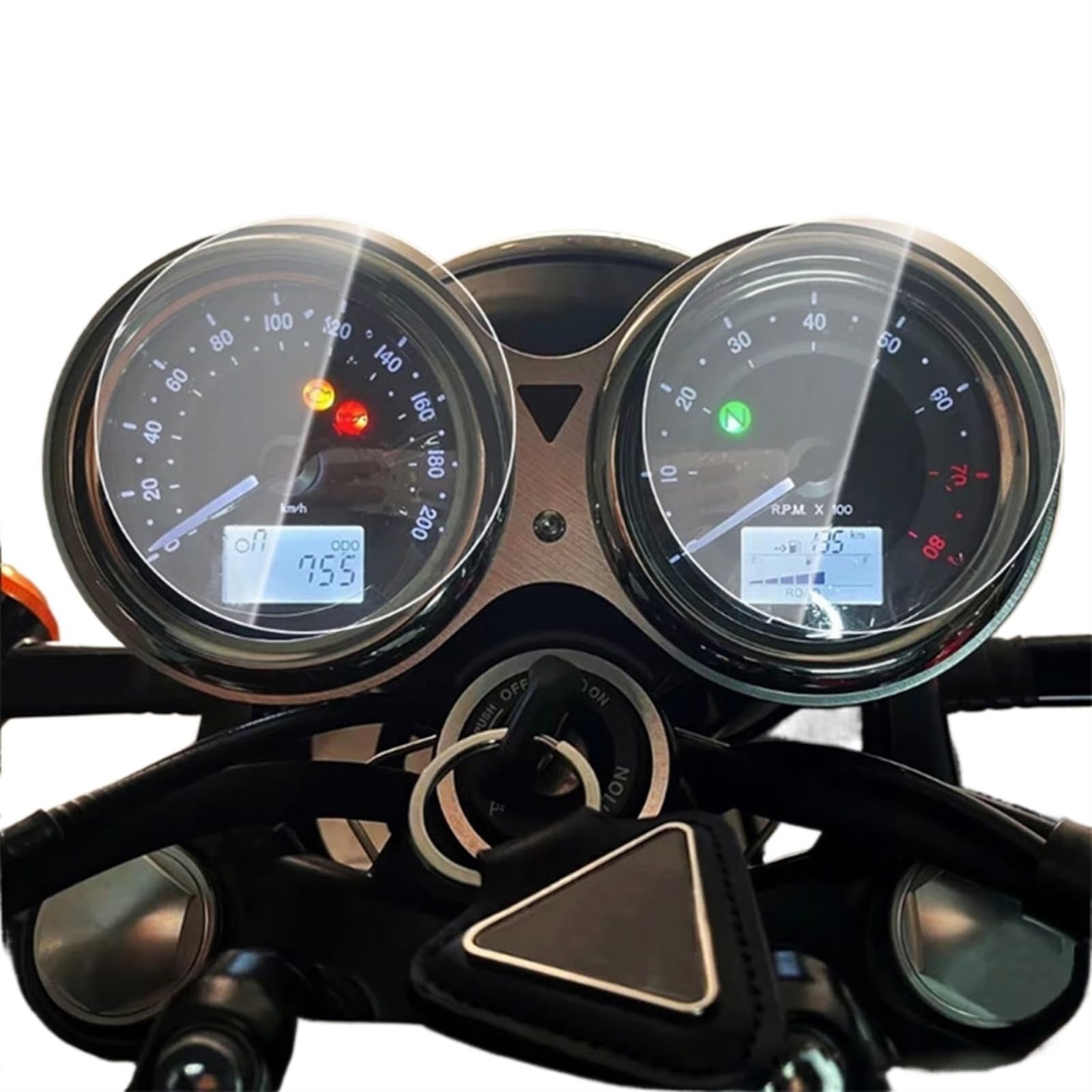 MEXWLOP Motorrad Scratch Cluster Screen Dashboard Schutz Instrumentenfolie, for Triumph Bonneville T100 Bonneville T120 Thruxton R Motorrad-Armaturenbrett-Displayschutz(1 PCS) von MEXWLOP